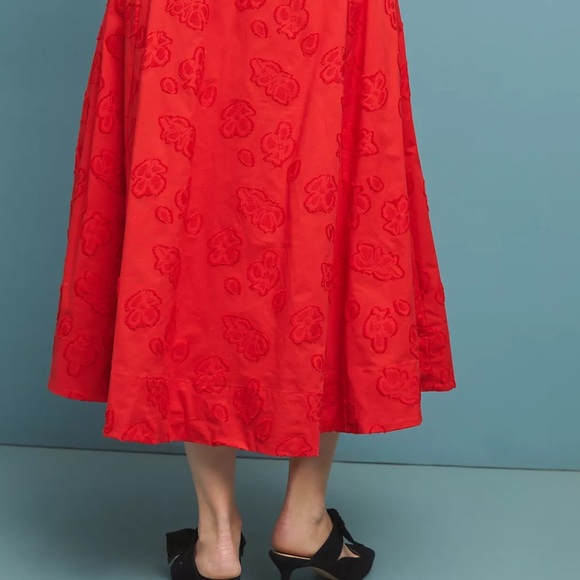 ANTHRO Maeve Sandra Belted Skirt, red - Picture 2 of 9